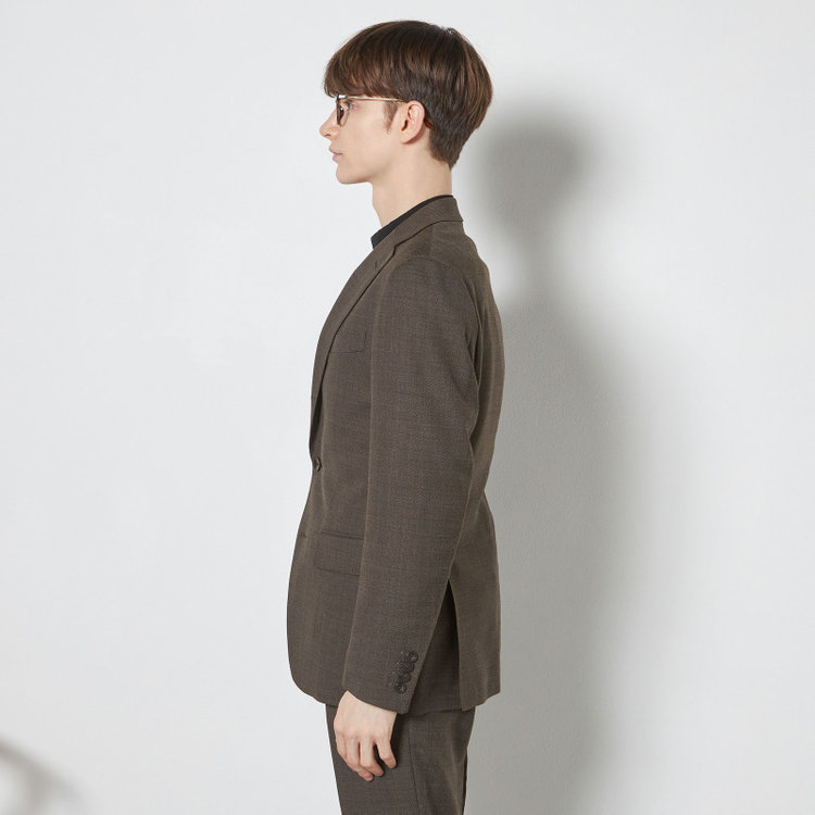 シルバーライン 【CLASSICO TAPERED】【春夏】3釦段返りシングルスーツ 2タック/ブラウン/NEW ZEALAND WOOL MIX/裾直し必要 茶中間