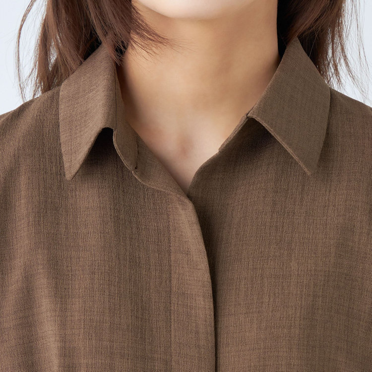 シルバーライン 【SL】2WAYワンピース/ブラウン/ベルト付き 茶中間