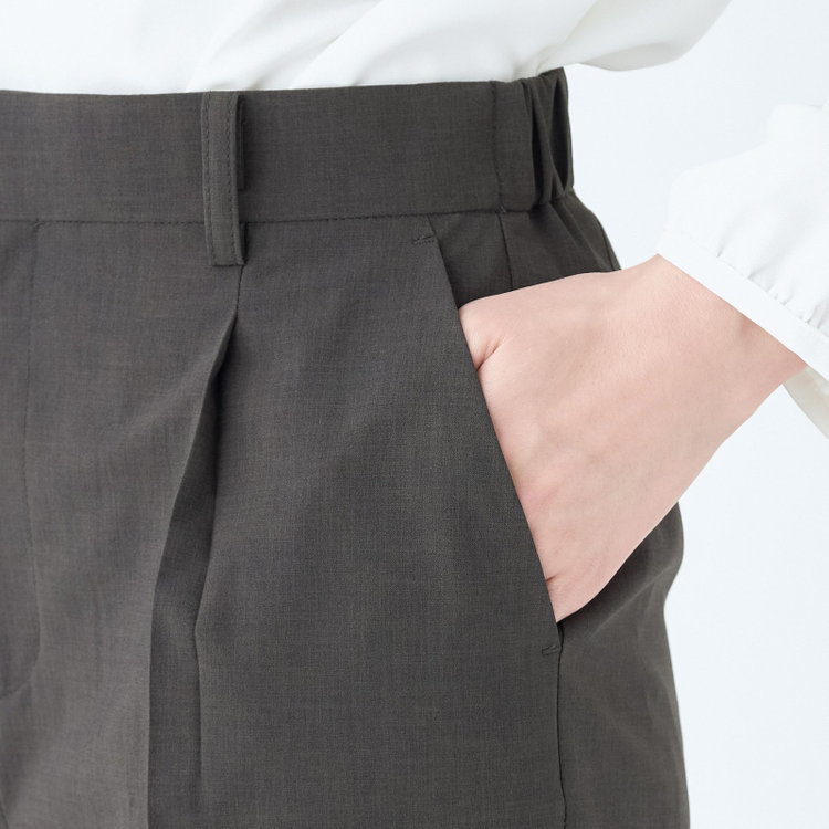 シルバーライン 【SL】【年間】センタープレスパンツ/グレー/ウォッシャブル/※裾上げ済仕様 グレー濃色