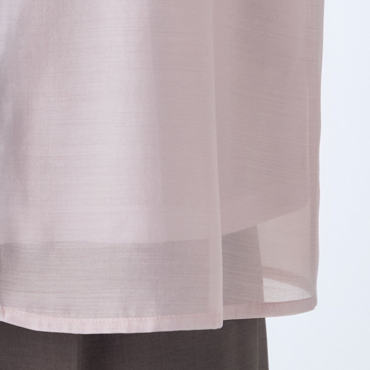 スーツセレクト 【Lady Like BLOUSE】【長袖】ボウタイブラウス/グレイッシュピンク 赤淡色