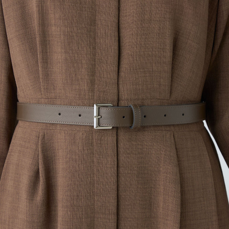 シルバーライン 【SL】2WAYワンピース/ブラウン/ベルト付き 茶中間