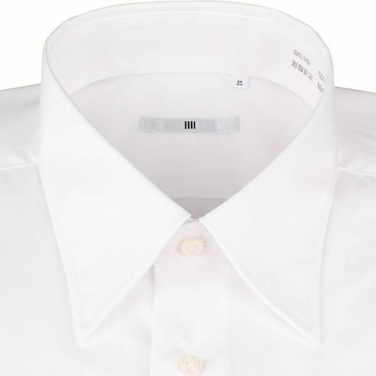 シルバーライン 【SILVER LINE】【形態安定】レギュラーカラードレスワイシャツ/ホワイト×ブロード (無地) 白