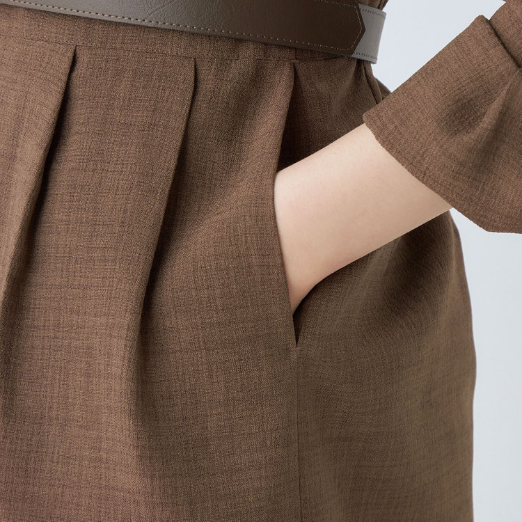 シルバーライン 【SL】2WAYワンピース/ブラウン/ベルト付き 茶中間