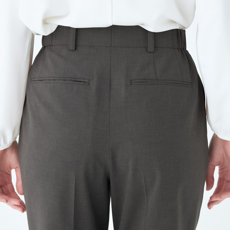 シルバーライン 【SL】【年間】センタープレスパンツ/グレー/ウォッシャブル/※裾上げ済仕様 グレー濃色