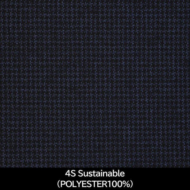 スーツセレクト 【日本製】【MEN'S】【パターンオーダー】【CLASSICO TAPERED W】【春夏】スーツ/ネイビー＆ブラック×ハウンドトゥース/4S Sustainable (POLYESTER100%) 紺濃色