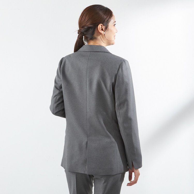 シルバーライン 【SL】【年間】1釦シングルパンツスーツ/グレー/ウォッシャブル/Naturemier/4S SUSTAINABILITY&ECOLOGY FABRIC/※パンツ裾上げ済仕様 グレー濃色