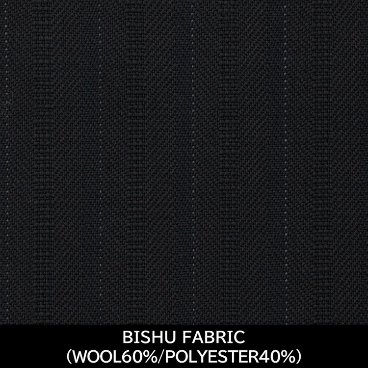 スーツセレクト 【国内縫製】【MEN'S】【パターンオーダー】【SKINNY】【秋冬】スーツ/ネイビーカーキ×ストライプ/BISHU FABRIC (WOOL60%/POLYESTER40%) カーキ系(濃緑)