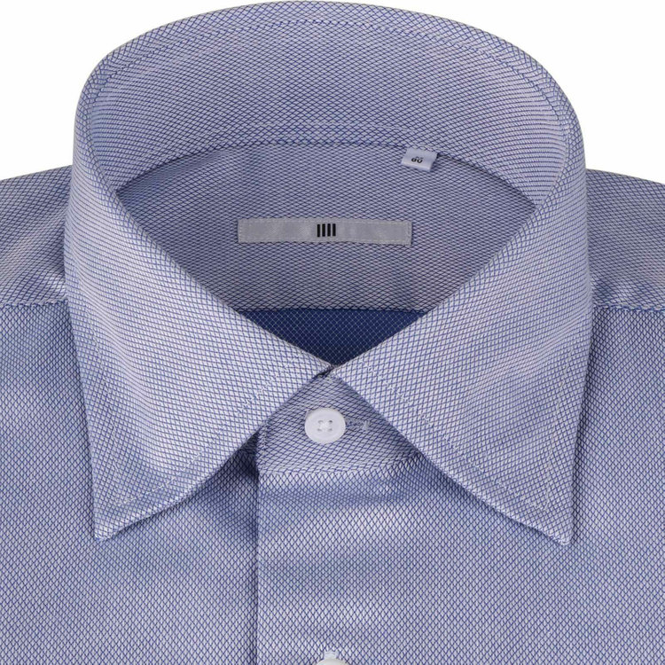 ブラックライン 【WEB限定/OUTLET】【SL】【形態安定】ワイドカラードレスワイシャツ/ブルー×ドビー ブルー系(青)