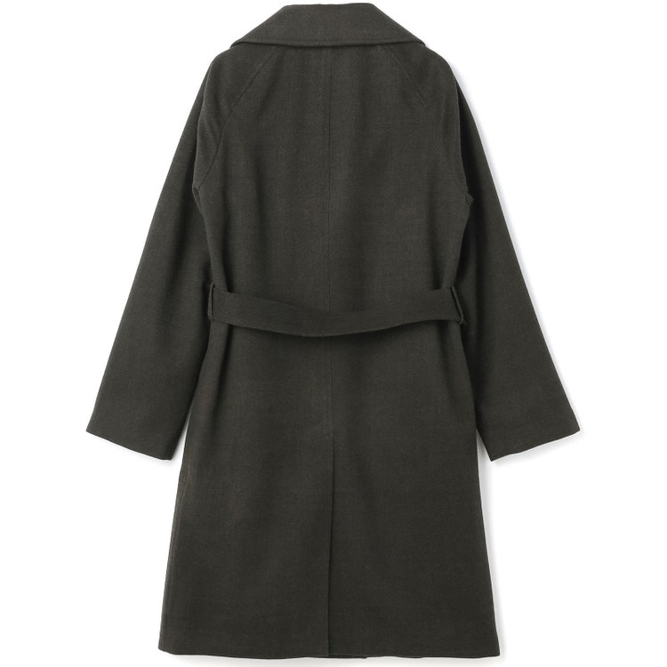 シルバーライン 【SL】ポリエステルデジタルツィードダブルラグランスリーブコート/カーキ×カルゼ 緑濃色