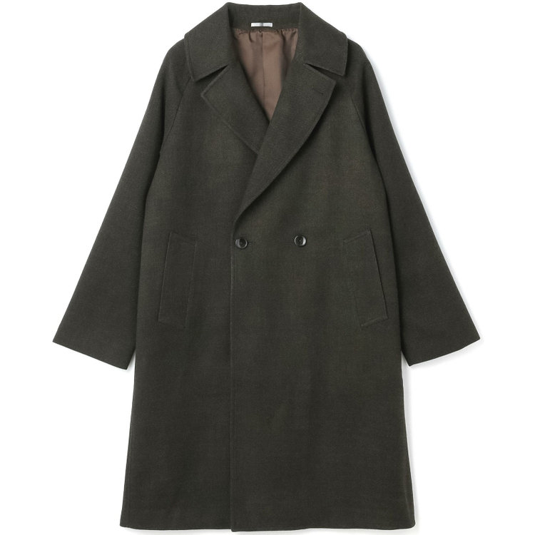 シルバーライン 【SL】ポリエステルデジタルツィードダブルラグランスリーブコート/カーキ×カルゼ 緑濃色