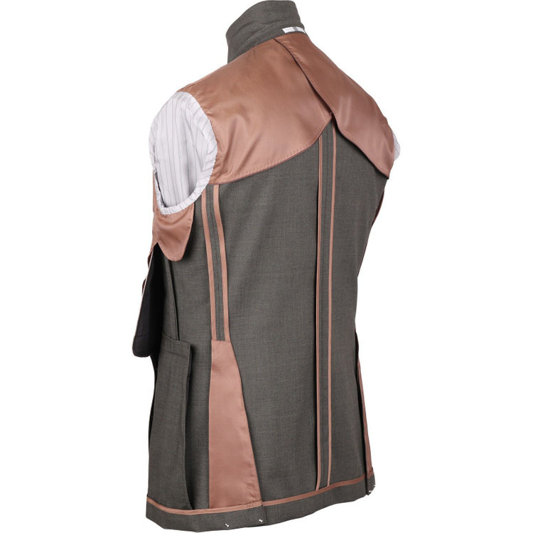 スーツセレクト 【発送在庫あり】【CLASSICO TAPERED】【春夏】3釦段返りシングルスーツ 2タック/カーキ/MARZOTTO カーキ系(濃緑)