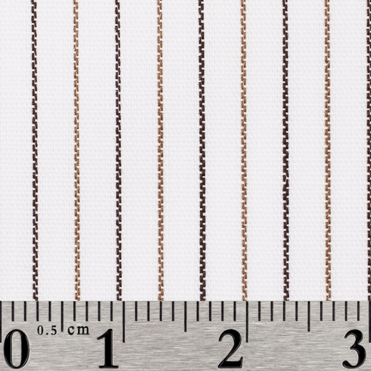 スーツセレクト 【国内縫製】【パターンオーダー】【形態安定】ワイシャツ/ホワイト×ストライプ(POLYESTER65%/COTTON35%/) ホワイト系(白)