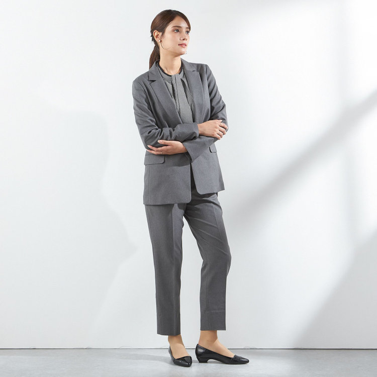 シルバーライン 【SL】【年間】1釦シングルパンツスーツ/グレー/ウォッシャブル/Naturemier/4S SUSTAINABILITY&ECOLOGY FABRIC/※パンツ裾上げ済仕様 グレー濃色