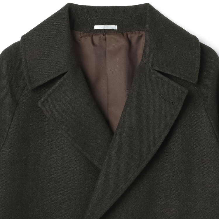 シルバーライン 【SL】ポリエステルデジタルツィードダブルラグランスリーブコート/カーキ×カルゼ 緑濃色