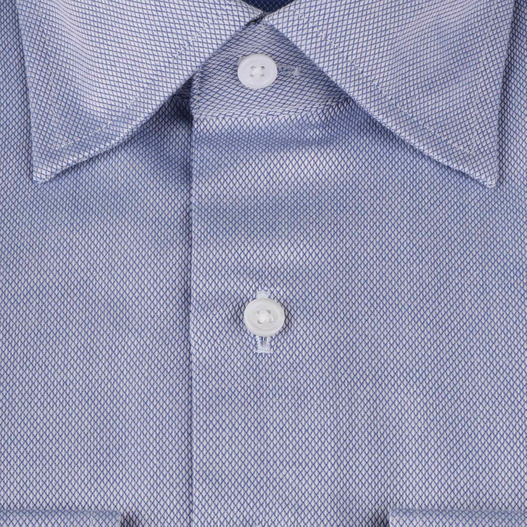 ブラックライン 【WEB限定/OUTLET】【SL】【形態安定】ワイドカラードレスワイシャツ/ブルー×ドビー ブルー系(青)