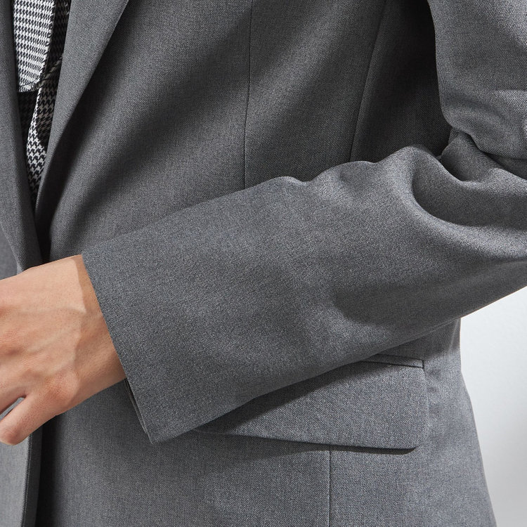 シルバーライン 【SL】【年間】1釦シングルパンツスーツ/グレー/ウォッシャブル/Naturemier/4S SUSTAINABILITY&ECOLOGY FABRIC/※パンツ裾上げ済仕様 グレー濃色