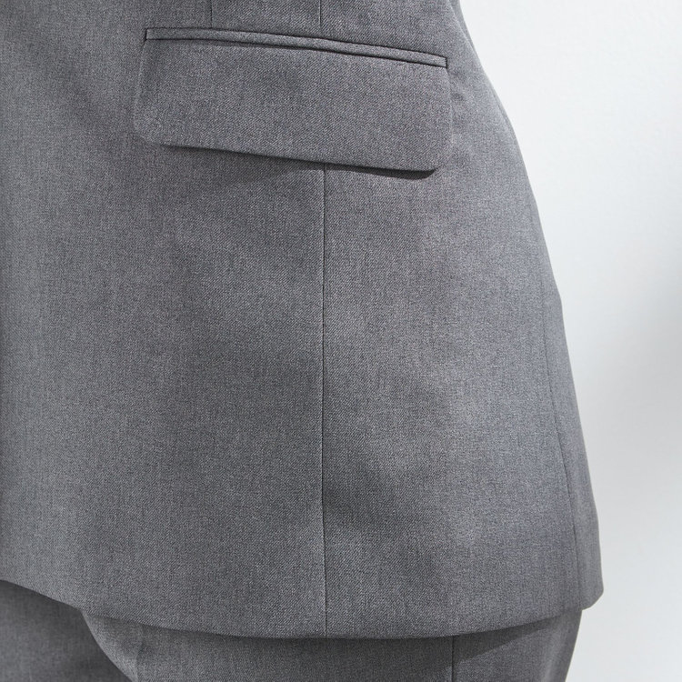 シルバーライン 【SL】【年間】1釦シングルパンツスーツ/グレー/ウォッシャブル/Naturemier/4S SUSTAINABILITY&ECOLOGY FABRIC/※パンツ裾上げ済仕様 グレー濃色