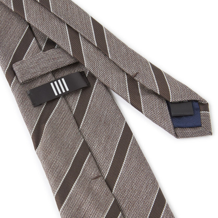 ブラックライン 【BL】シルクウールストライプネクタイ 7.5cm幅/ブラウン その他