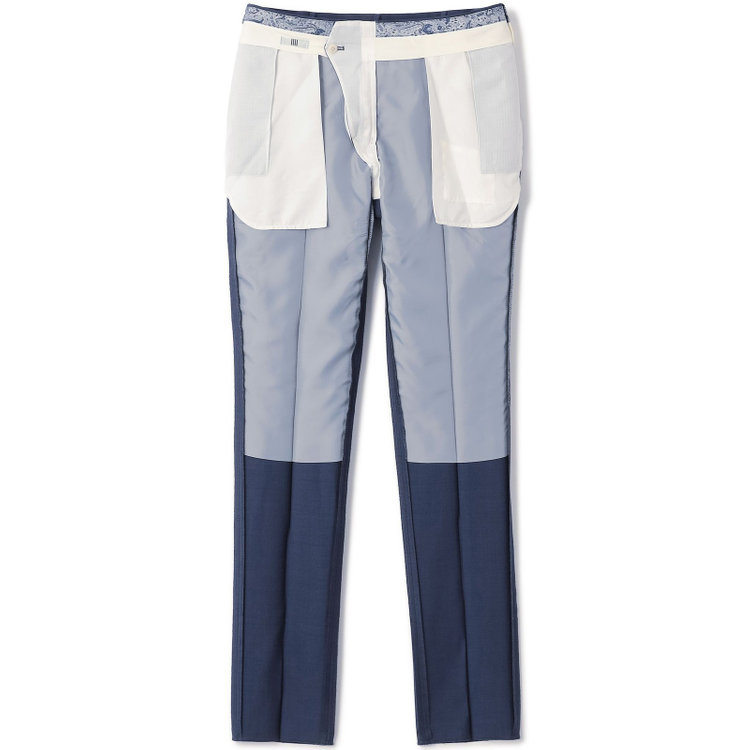 シルバーライン 【CLASSICO TAPERED】【春夏】ウール 1タックテーパードパンツ/ネイビー/ウエストムーブ/※裾上げ必要 紺中間