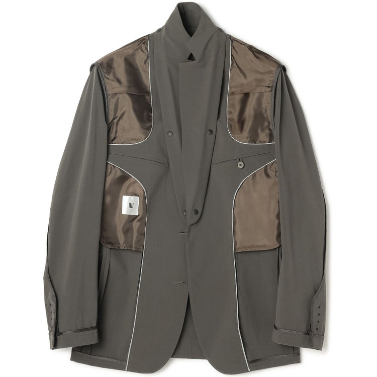 スーツセレクト 【WEB限定/OUTLET】【RBC】【春夏】2WAYデタッチャブル2釦ジャケット/グレーカーキ/パッチポケット グリーン系(緑)