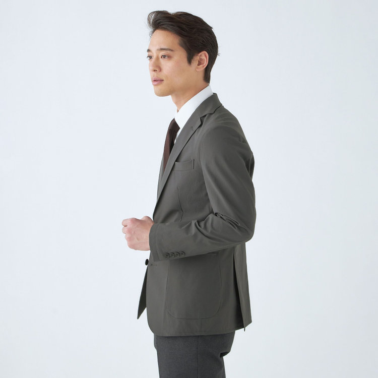 スーツセレクト 【WEB限定/OUTLET】【RBC】【春夏】2WAYデタッチャブル2釦ジャケット/グレーカーキ/パッチポケット グリーン系(緑)