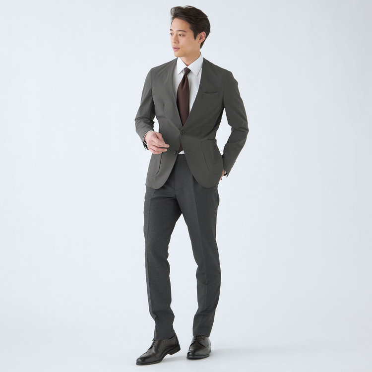 スーツセレクト 【WEB限定/OUTLET】【RBC】【春夏】2WAYデタッチャブル2釦ジャケット/グレーカーキ/パッチポケット グリーン系(緑)