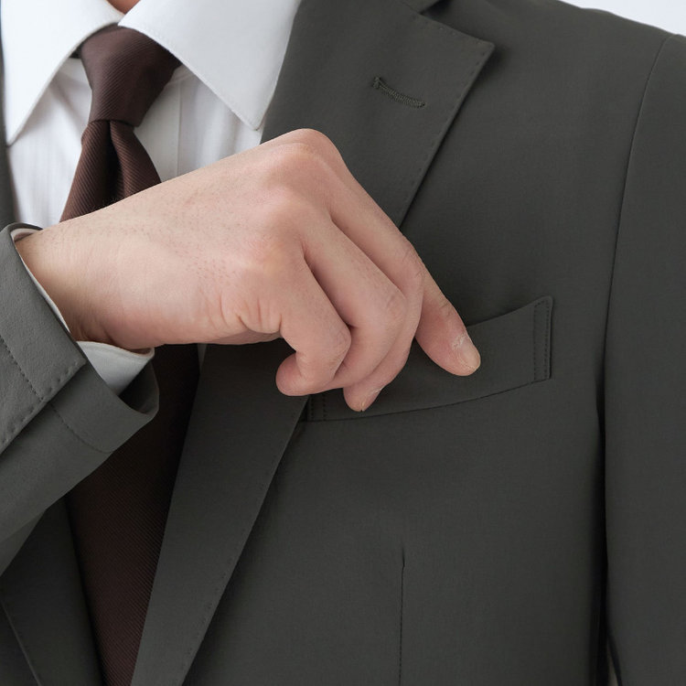 スーツセレクト 【WEB限定/OUTLET】【RBC】【春夏】2WAYデタッチャブル2釦ジャケット/グレーカーキ/パッチポケット グリーン系(緑)