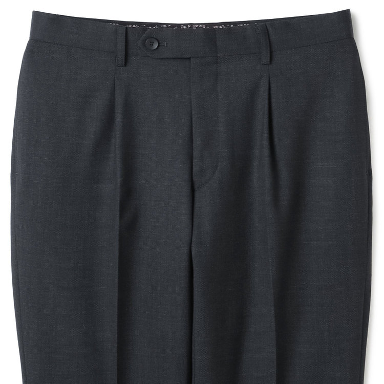 シルバーライン 【CLASSICO TAPERED】【年間】2釦シングルスリーピーススーツ 1タック/グレー×ピンドット/※裾上げ必要 グレー中間