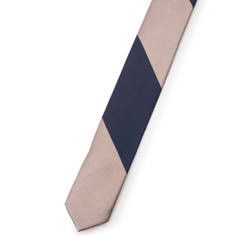 シルバーライン 【SILVER LINE】シルクストライプネクタイ 8.0cm幅/ブラウン×ネイビー その他