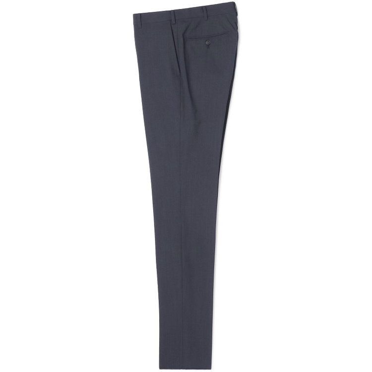 ブラックライン 【SLIM TAPERED】【春夏】0タックテーパードパンツ/ブラック×マイクロチェック/ウエストムーブ/ウォッシャブル/4S/※裾上げ必要 紺中間