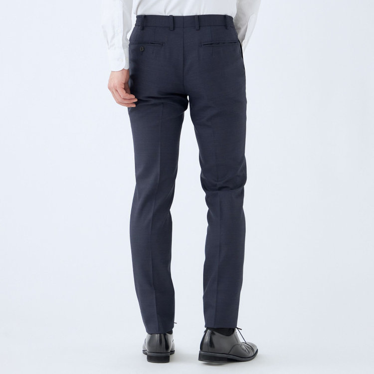 シルバーライン 【CLASSICO TAPERED】【年間】【結婚式対応可】2釦シングルフォーピーススーツ 1タック/ネイビー＋コーディネートパンツグレー/両面ジレ/ウエストムーブ/4S SUSTAINABILITY&ECOLOGY FABRIC/※裾上げ必要 紺中間