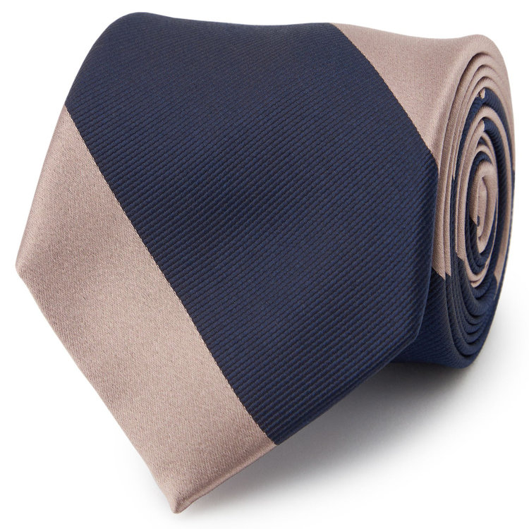 シルバーライン 【SILVER LINE】シルクストライプネクタイ 8.0cm幅/ブラウン×ネイビー その他