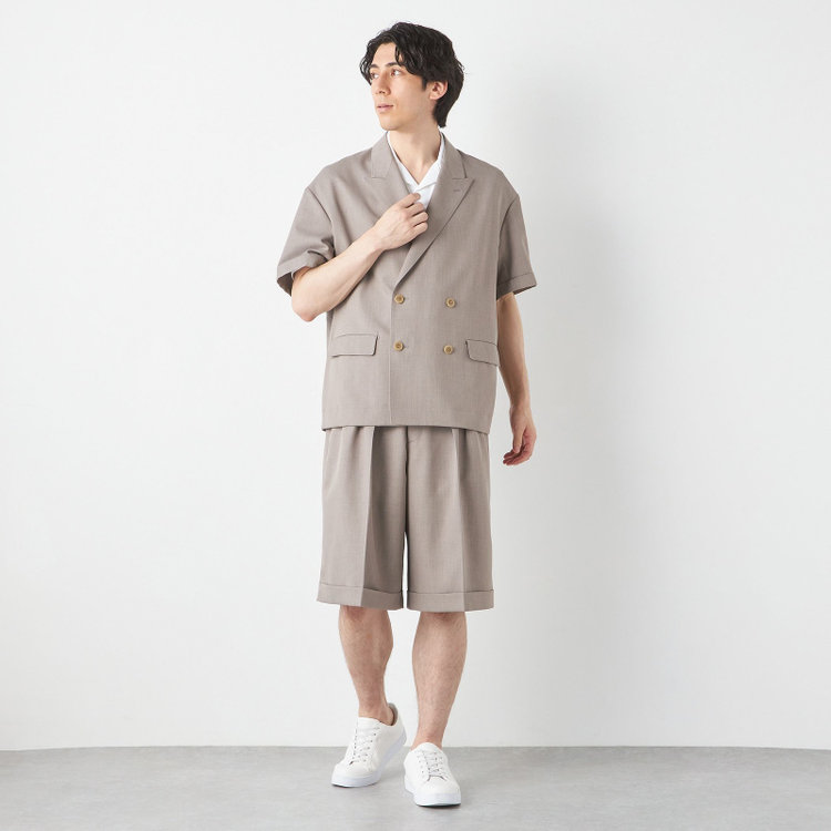 ブラックライン 「TailoredCasual」【春夏】ハーフレングスパンツ/ブラウン　 その他