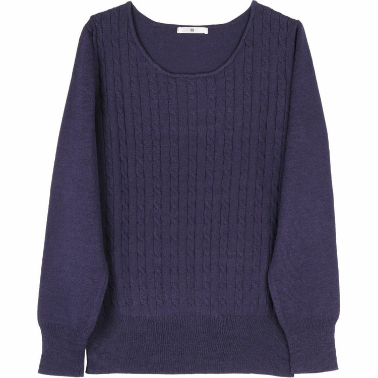 Lサイズ【McGREGOR】紺色　ニット　ケーブル編み　セーター　ネイビー