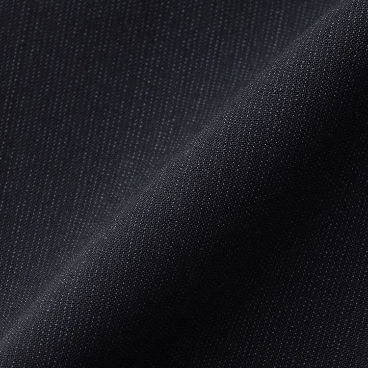 ブラックライン 【SLIM TAPERED】【春夏】0タックテーパードパンツ/ブラック×マイクロチェック/ウエストムーブ/ウォッシャブル/4S/※裾上げ必要 紺中間