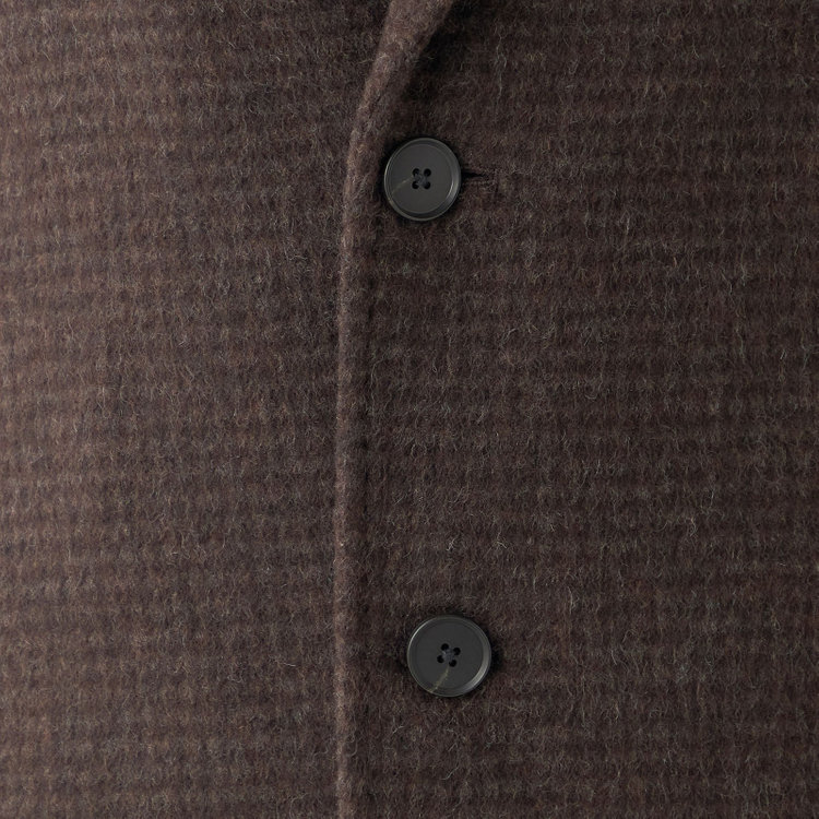 ブラックライン 【SL】ウールブレンド ラグランチェスターコート/ブラウン×チェック/RE:NEWOOL ブラウン系(茶)