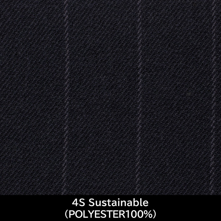 スーツセレクト 【日本製】【WOMEN'S】【パターンオーダー】【RELAX TAPERED】【秋冬】スーツ/ネイビー×ストライプ/4S Sustainable (POLYESTER100%) ネイビー系(紺)