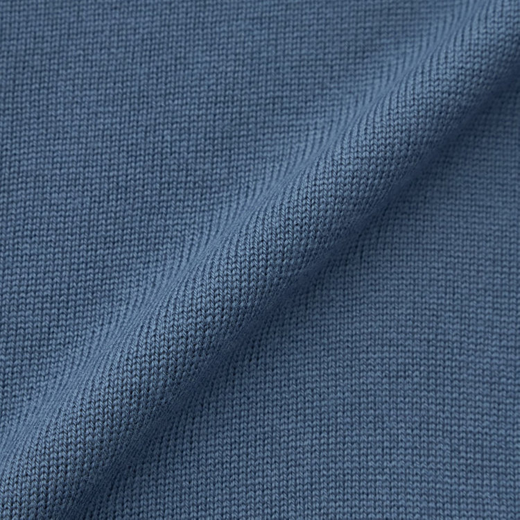 スーツセレクト 【RBC】【秋冬】ウール100％タートルネックニットセーター/ブルー/ZEGNA BARUFFA/マシンウォッシャブル 青中間