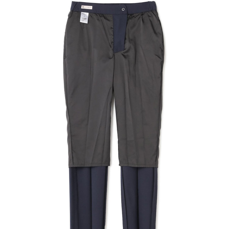 スーツセレクト 【SUIT SELECT×Samantha Thavasa】【年間】ストレートパンツ/ネイビー×ストライプ/4S/マシンウォシャブル/※裾上げ必要 紺中間