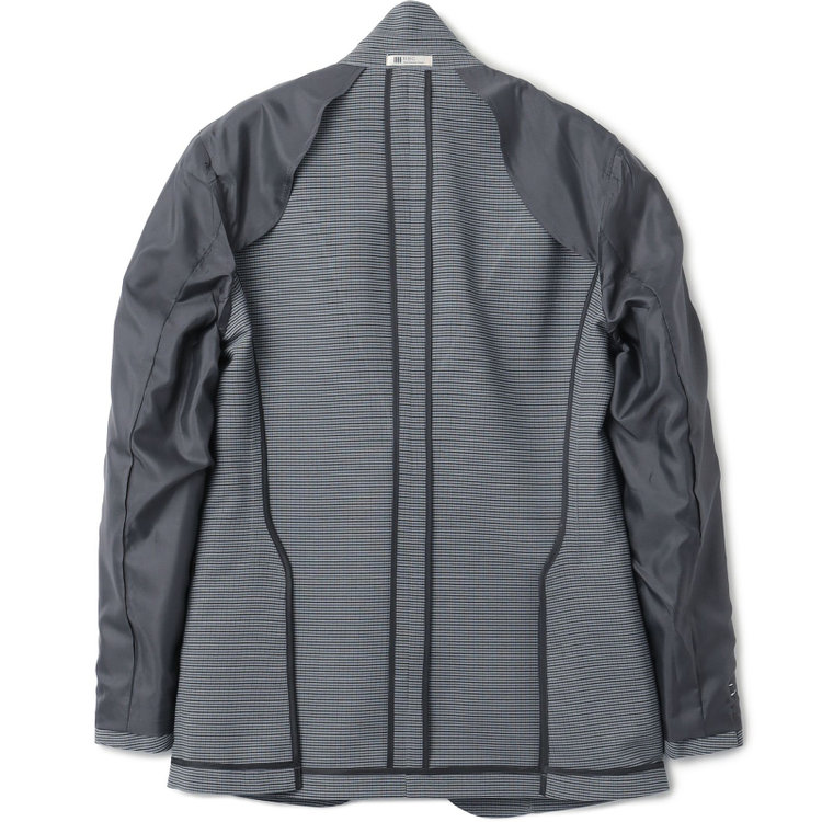 シルバーライン 【5DAYS CLOSET】【RBC】【春夏】2釦シングルジャケット/グレー×チェック/パッチポケット/4S SUSTAINABILITY&ECOLOGY FABRIC 紺中間