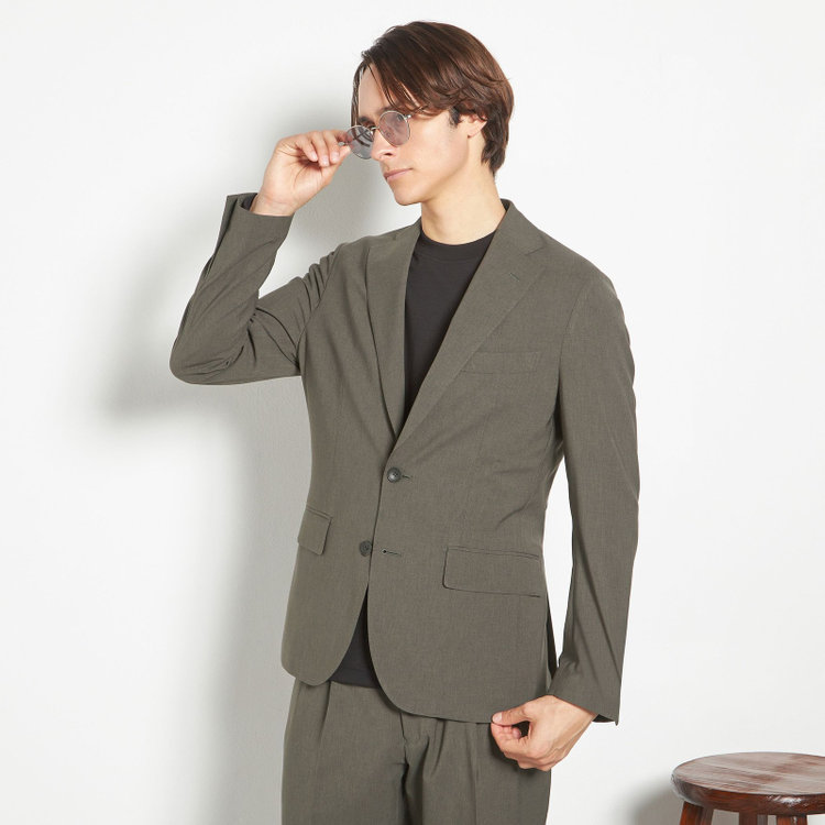 シルバーライン 【RBC】【春夏】2釦シングルスーツ 1タック/カーキ/ウエストムーブ/4S AIR SUSTAINABILITY&ECOLOGY FABRIC/COOL MAX/※パンツ裾上げ済仕様 その他