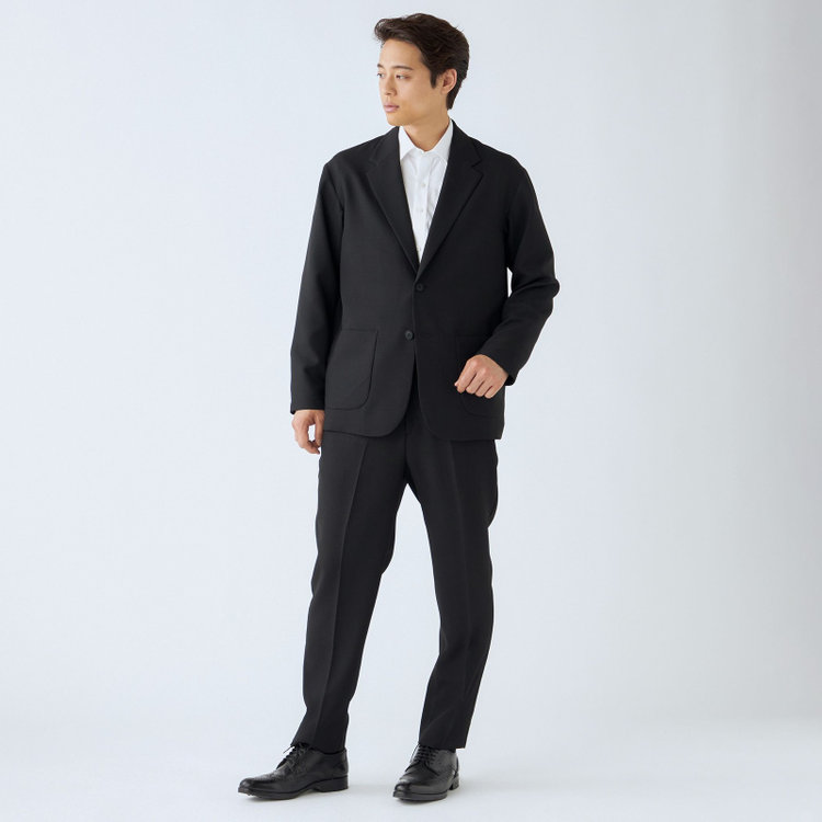 ブラックライン 【RBC】【春夏】2釦オーバーサイズジャケット/ブラック/パッチポケット/4S SUSTAINABILITY&ECOLOGY FABRIC 黒