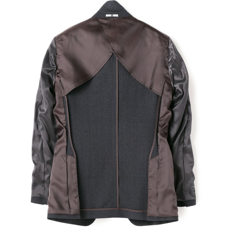 シルバーライン 【CLASSICO TAPERED】【秋冬】2釦シングルスリーピーススーツ 1タックテーパードパンツ/グレー×チェック/ウエストムーブ/4S SUSTAINABILITY&ECOLOGY FABRIC/※パンツ裾上げ済仕様 グレー濃色