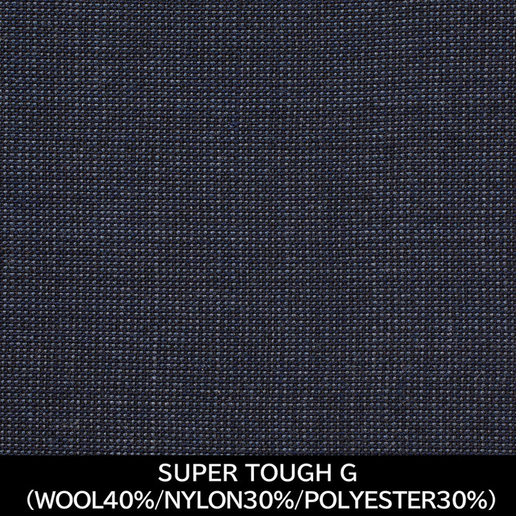 スーツセレクト 【国内縫製】【MEN'S】【パターンオーダー】【SLIM TAPERED】【春夏】スーツ/ネイビー/SUPER TOUGH G (WOOL40%/NYLON30%/POLYESTER30%) 青中間