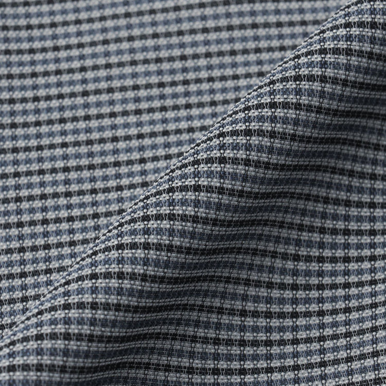 シルバーライン 【5DAYS CLOSET】【RBC】【春夏】2釦シングルジャケット/グレー×チェック/パッチポケット/4S SUSTAINABILITY&ECOLOGY FABRIC 紺中間