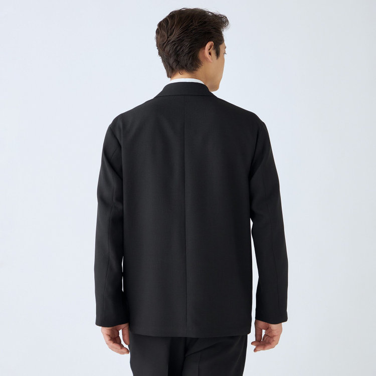 ブラックライン 【RBC】【春夏】2釦オーバーサイズジャケット/ブラック/パッチポケット/4S SUSTAINABILITY&ECOLOGY FABRIC 黒