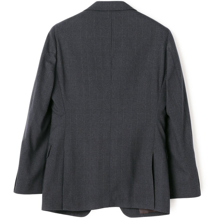 シルバーライン 【CLASSICO TAPERED】【秋冬】2釦シングルスリーピーススーツ 1タックテーパードパンツ/グレー×チェック/ウエストムーブ/4S SUSTAINABILITY&ECOLOGY FABRIC/※パンツ裾上げ済仕様 グレー濃色