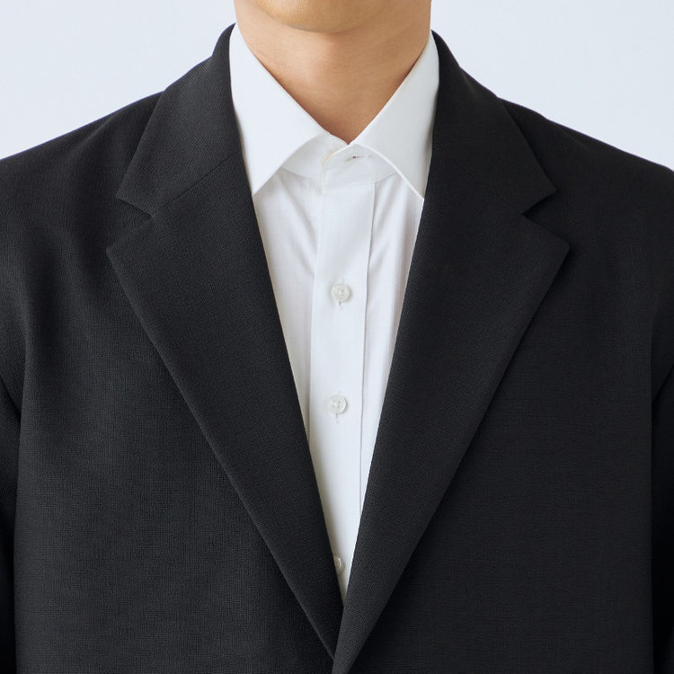 ブラックライン 【RBC】【春夏】2釦オーバーサイズジャケット/ブラック/パッチポケット/4S SUSTAINABILITY&ECOLOGY FABRIC 黒