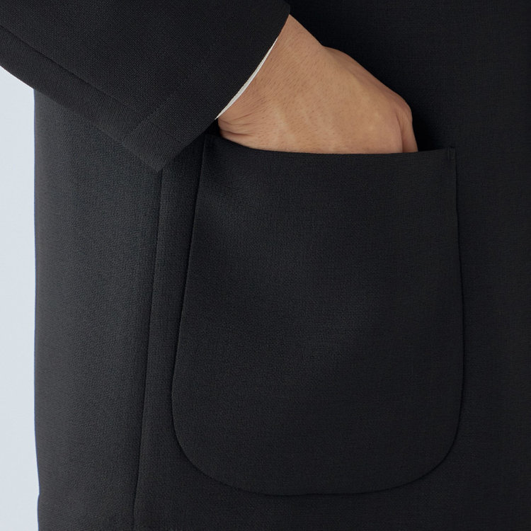ブラックライン 【RBC】【春夏】2釦オーバーサイズジャケット/ブラック/パッチポケット/4S SUSTAINABILITY&ECOLOGY FABRIC 黒
