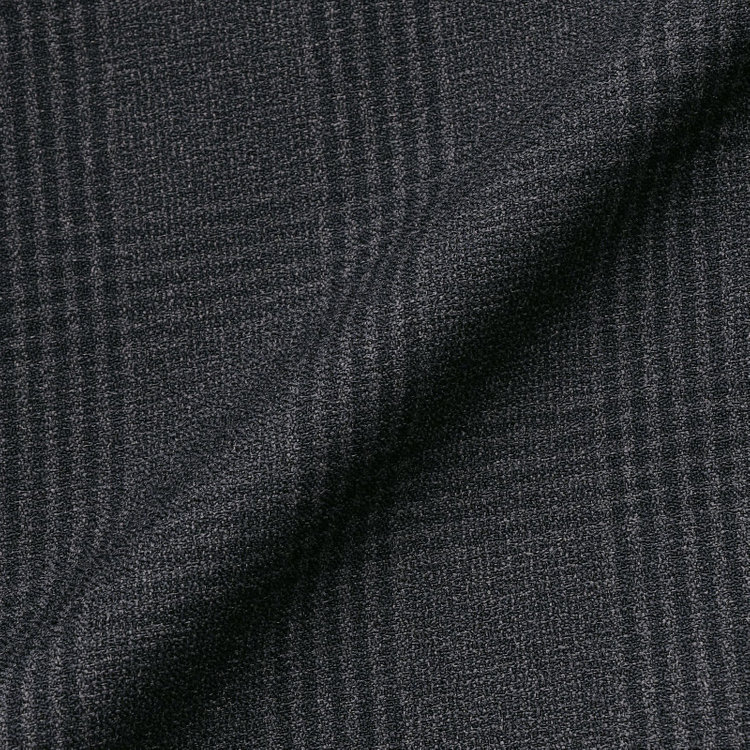 シルバーライン 【CLASSICO TAPERED】【秋冬】2釦シングルスリーピーススーツ 1タックテーパードパンツ/グレー×チェック/ウエストムーブ/4S SUSTAINABILITY&ECOLOGY FABRIC/※パンツ裾上げ済仕様 グレー濃色